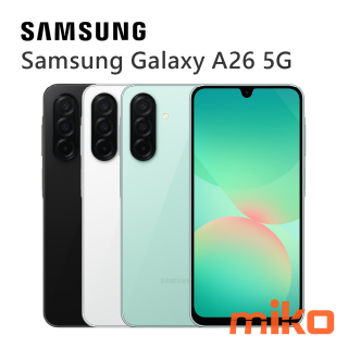 Samsung Galaxy A26 5G 配備鮮豔生動的Super AMOLED 螢幕與快速充電，隨時滿電啟程。具備IP67 等級防水防塵，無懼日常挑戰。